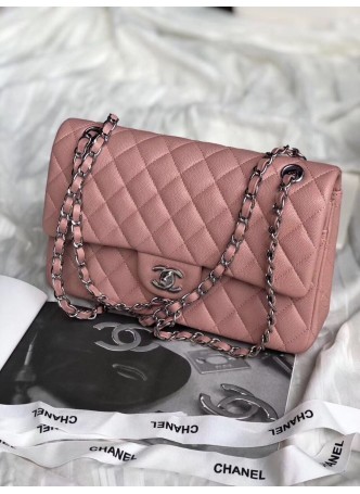 CHANEL CLASSIC DOUBLE FLAP BAG  25 PINK